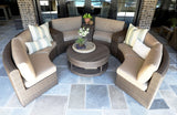 Cyprus Brown 8pc Sectional with Sunbrella Fabric